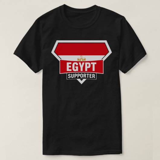 エジプトすごい国旗の支持者 Tシャツ (デザイン正面)