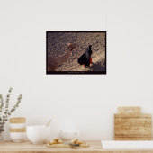 エジプトでラクダに乗る ポスター (キッチン)