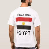 エジプトとあなたの名前のエジプト国旗 Tシャツ (裏面)