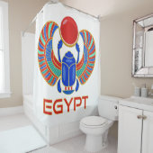 エジプトという言葉を持つエジプトのスカラブ シャワーカーテン (インサイチュ)