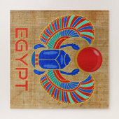 エジプトという言葉を持つエジプトのスカラブ ジグソーパズル (横)