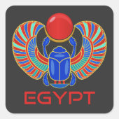 エジプトという言葉を持つエジプトのスカラブ スクエアシール (正面)