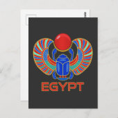 エジプトという言葉を持つエジプトのスカラブ ポストカード (正面/裏面)