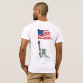 エジプトとアメリカの文化の架け橋:自由の女神 Tシャツ (裏面フル)