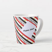 エジプトとエジプトの国旗のタイルパーソナライズされた張り カフェラテマグ (右アングル)