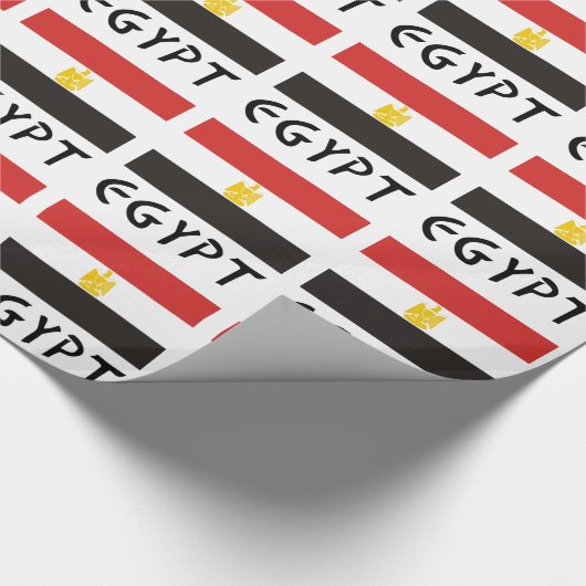 エジプトとエジプト国旗 ラッピングペーパー (角)