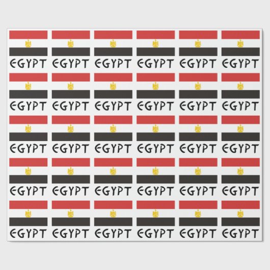 エジプトとエジプト国旗 ラッピングペーパー (フラット)
