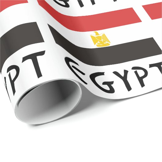 エジプトとエジプト国旗 ラッピングペーパー (ロールコーナー)