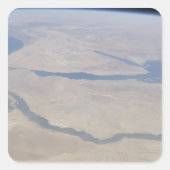エジプトとシナイ半島の空中眺め スクエアシール (正面)