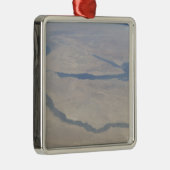 エジプトとシナイ半島の空中眺め メタルオーナメント (右)