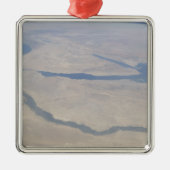 エジプトとシナイ半島の空中眺め メタルオーナメント (正面)