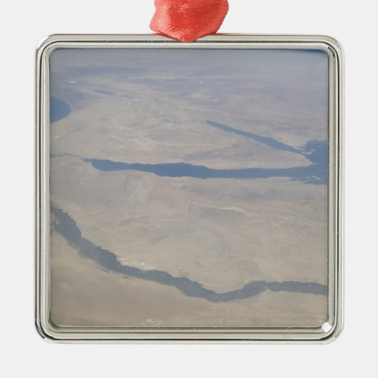 エジプトとシナイ半島の空中眺め メタルオーナメント (正面)