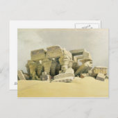 「エジプトとN」のKom Ombo寺跡 ポストカード (正面/裏面)