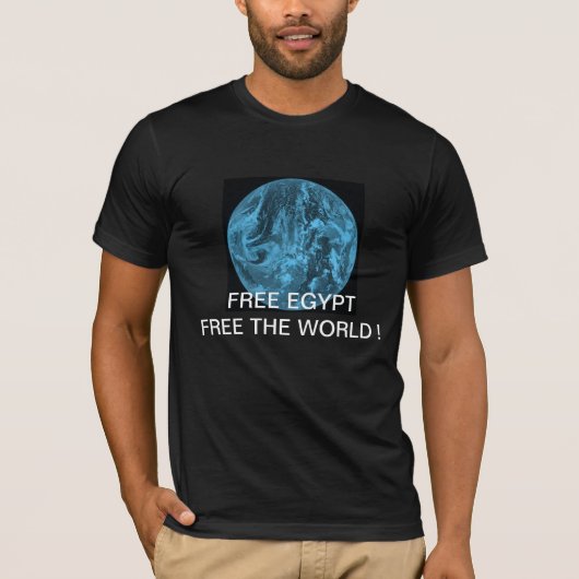 エジプトに自由を 世界に自由を Tシャツ (正面)