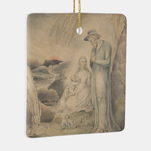 エジプトに飛行で休ませて下さい セラミックオーナメント (右)