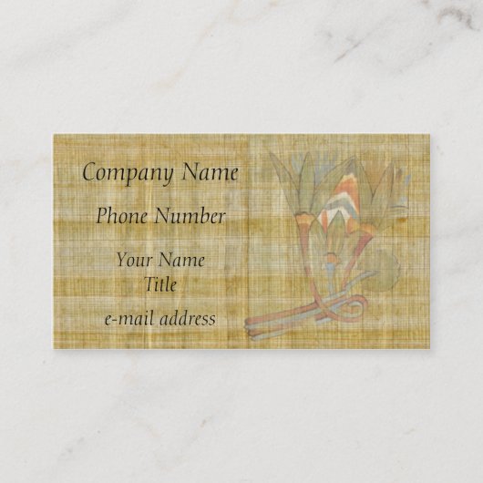 エジプトのはす花パピルス 名刺 (正面)