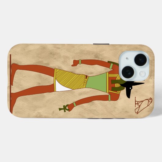 エジプトのアヌビス Case-Mate iPhoneケース (裏面 (横))