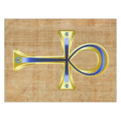 エジプトのアンクとスカラブ テーブルクロス (正面(横))