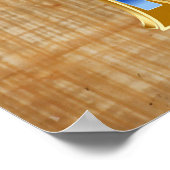 エジプトのアンク – 金ゴールドとブルーデザイン ポスター (角)