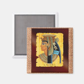 エジプトのアートマグネット「クレオパトラ」 マグネット (正面/裏面)