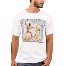 エジプトのイラストレーションを含むTシャツ