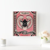 エジプトのオオタマオシコガネのカブトムシのマッチ箱の芸術の時計 スクエア壁時計 (ホーム)