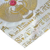 エジプトのオオタマオシコガネのカブトムシの金ゴールドおよびルビー色の石 ショートテーブルランナー (コーナー)