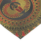 エジプトのオオタマオシコガネのカブトムシ-金ゴールドおよび赤い金属 ショートテーブルランナー (コーナー)