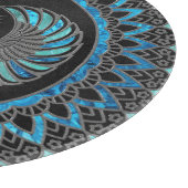 エジプトのオオタマオシコガネのカブトムシ-金ゴールドおよび青いガラス カッティングボード (角)