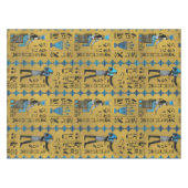 エジプトのオーナメントの記号パターン テーブルクロス (正面(横))