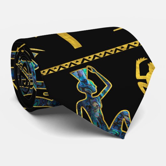 エジプトのオーナメントの記号パターン ネクタイ (ロール)