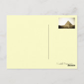 エジプトのカイロにあるギザのピラミッド ポストカード (裏面)