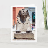 エジプトのカイロ博物館前の小さなスフィンクス カード (正面)