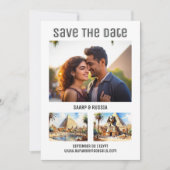 エジプトのカイロ行き先の結婚式の写真救の日付 セーブザデート (正面)