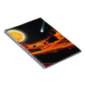 エジプトのギザの上のスフィンクス&ムーンのピラミッド芸術ギフト ノートブック (右側)