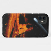 エジプトのギザの上のスフィンクス&ムーンのピラミッド芸術ギフト Case-Mate iPhoneケース (裏面(横))