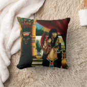 エジプトのクイーンキャットドラゴン クッション (ブランケット)