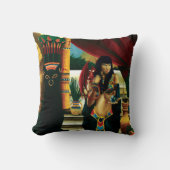 エジプトのクイーンキャットドラゴン クッション (正面)