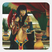 エジプトのクイーンキャットドラゴン スクエアシール (正面)