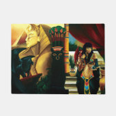 エジプトのクイーンキャットドラゴン ドアマット (正面)