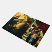 エジプトのクイーンキャットドラゴン ドアマット (アングル)