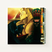 エジプトのクイーンキャットドラゴン ノートブック (裏面)