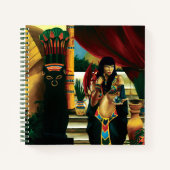 エジプトのクイーンキャットドラゴン ノートブック (正面)