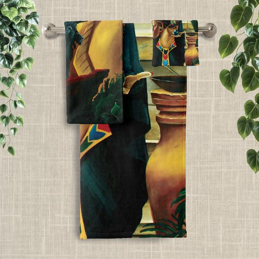 エジプトのクイーンキャットドラゴン バスタオルセット