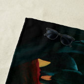 エジプトのクイーンキャットドラゴン ビーチタオル (インサイチュ)