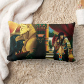 エジプトのクイーンキャットドラゴン ランバークッション (ブランケット)