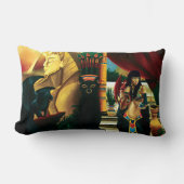 エジプトのクイーンキャットドラゴン ランバークッション (正面)