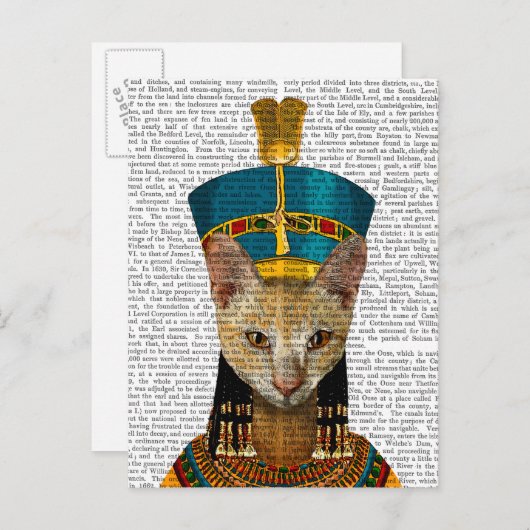 エジプトのクイーンキャット ポストカード (正面/裏面)