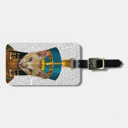 エジプトのクイーンキャット ラゲッジタグ (正面横)