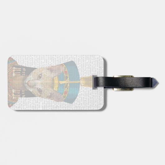 エジプトのクイーンキャット ラゲッジタグ (裏面横)